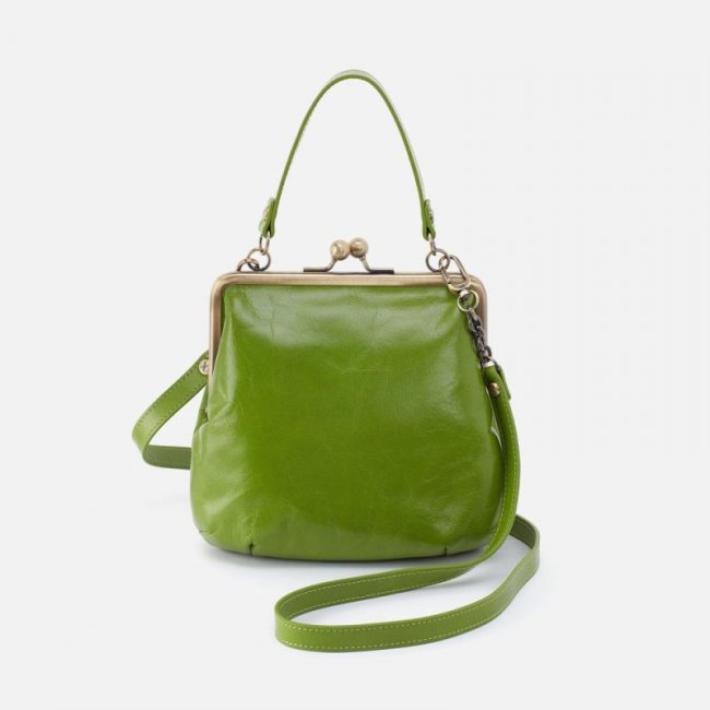Hobo Women's Alba Crossbody in Polished Leather - Garden Green | New Arrivals