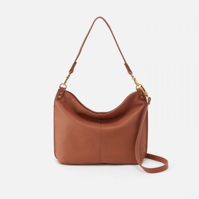 Hobo Women's Pier Shoulder Bag in Pebbled Leather - Cashew | New Arrivals