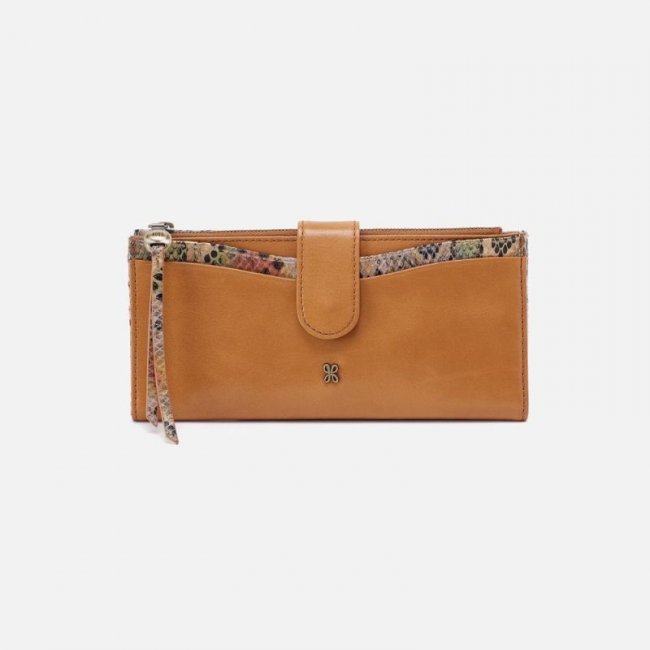 Hobo Women's Max Continental Wallet in Mixed Leathers - Natural | New Arrivals