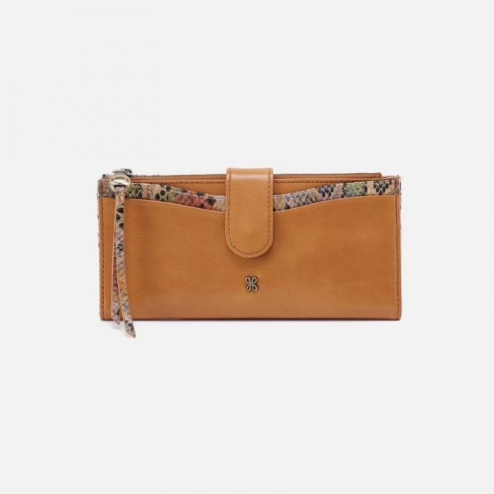 Hobo Women's Max Continental Wallet in Mixed Leathers - Natural | New Arrivals