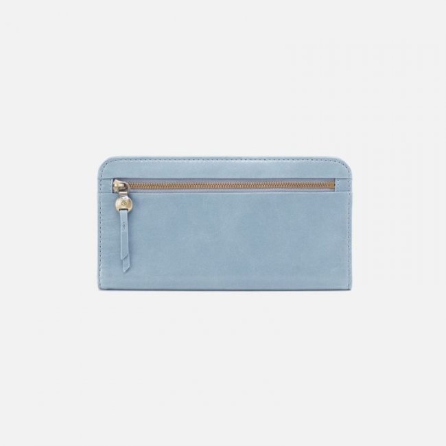 Hobo Women's Angle Continental Wallet in Polished Leather - Cornflower | New Arrivals