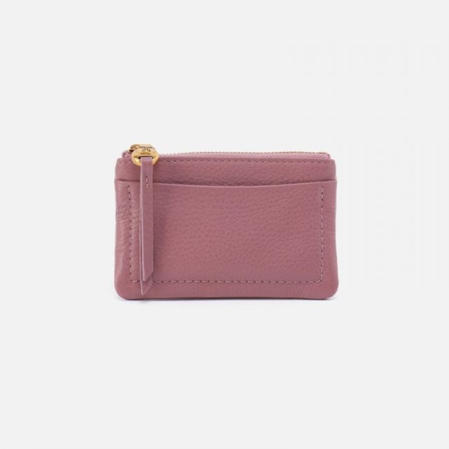 Hobo Women's Lumen Card Case in Pebbled Leather - Mauve | New Arrivals