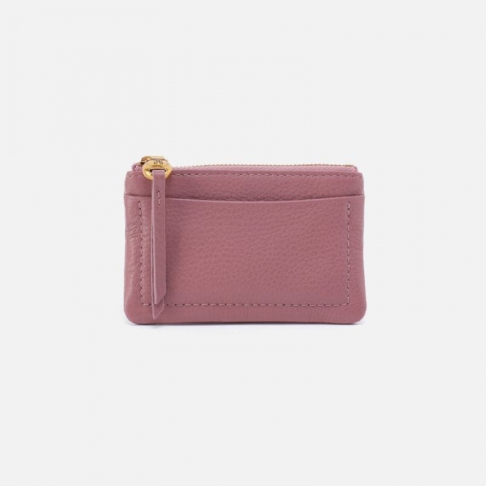Hobo Women's Lumen Card Case in Pebbled Leather - Mauve | New Arrivals