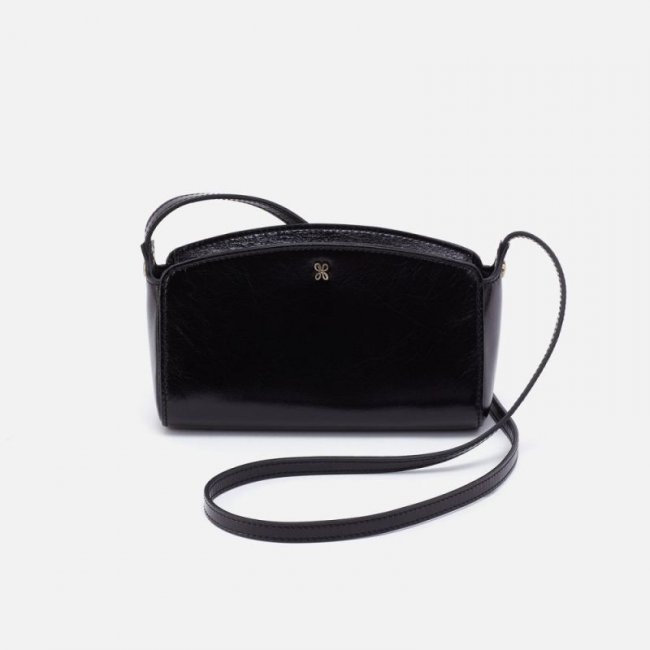 Hobo Women's Jesse Crossbody in Polished Leather - Black | New Arrivals