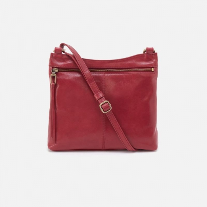 Hobo Women's Cambel Crossbody in Polished Leather - Cranberry | New Arrivals