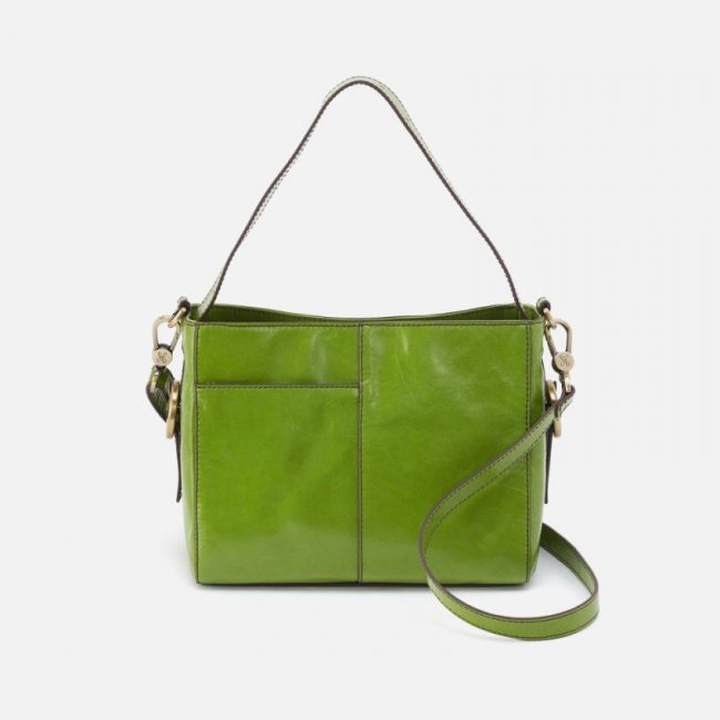 Hobo Women's Render Small Crossbody in Polished Leather - Garden Green | New Arrivals