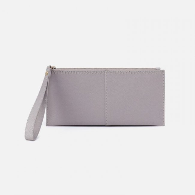 Hobo Women's Vida Large Pouch in Micro Pebbled Leather - Morning Dove Grey | New Arrivals