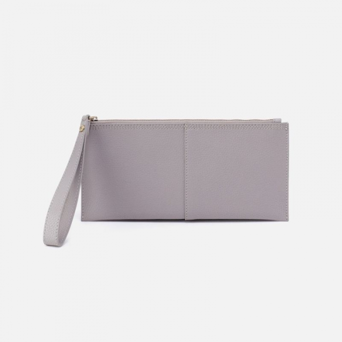 Hobo Women's Vida Large Pouch in Micro Pebbled Leather - Morning Dove Grey | New Arrivals