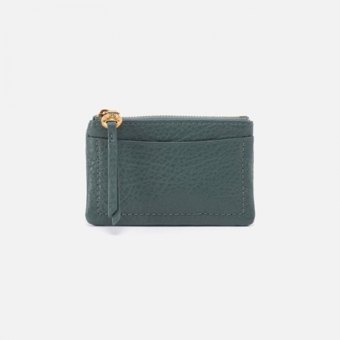 Hobo Women's Lumen Card Case in Pebbled Leather - Sage Leaf | New Arrivals