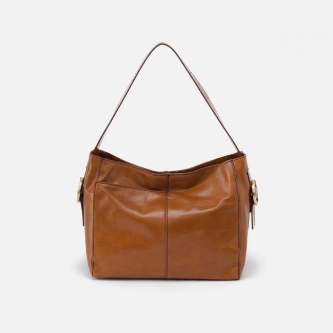 Hobo Women's Render Shoulder Bag in Polished Leather - Truffle | New Arrivals