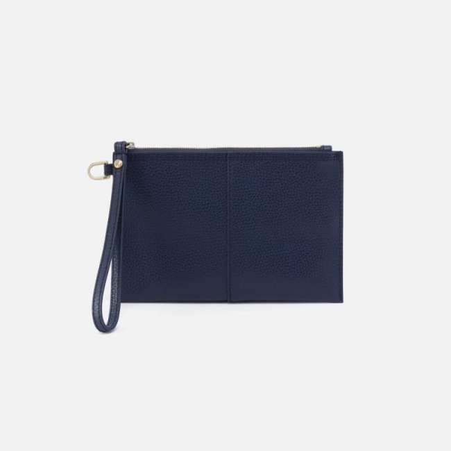 Hobo Women's Vida Small Pouch in Micro Pebbled Leather - Mood Indigo | New Arrivals
