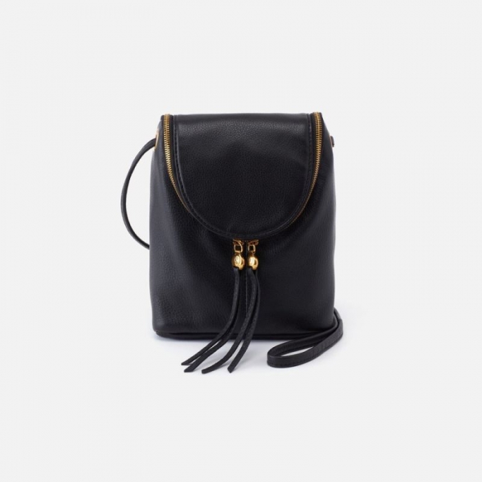 Hobo Women's Fern Crossbody in Pebbled Leather - Black | New Arrivals
