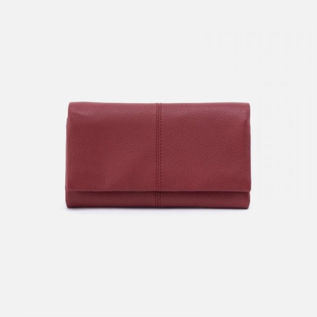 Hobo Women's Keen Continental Wallet in Pebbled Leather - Red Pear | New Arrivals