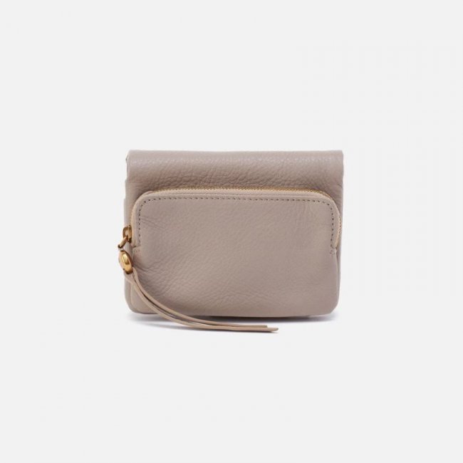 Hobo Women's Fern Bifold Wallet in Pebbled Leather - Taupe | New Arrivals