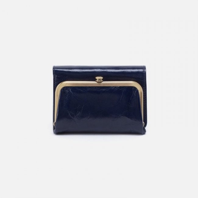 Hobo Women's Robin Compact Wallet in Polished Leather - Nightshade | New Arrivals
