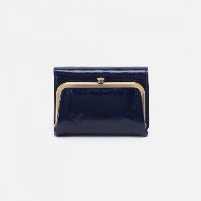 Hobo Women's Robin Compact Wallet in Polished Leather - Nightshade | New Arrivals