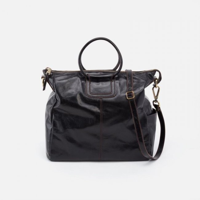 Hobo Women's Sheila Large Satchel in Polished Leather - Black | New Arrivals