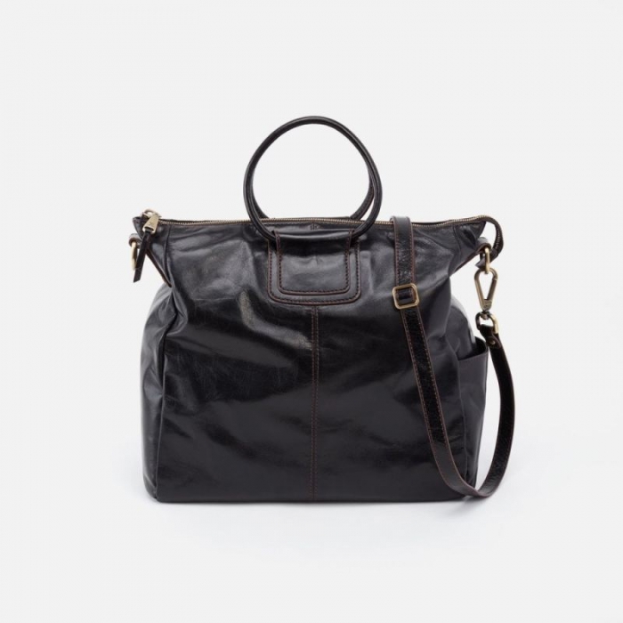 Hobo Women's Sheila Large Satchel in Polished Leather - Black | New Arrivals