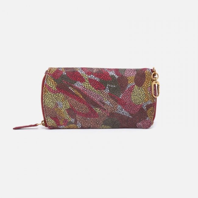 Hobo Women's Spark Double Eyeglass Case in Printed Leather - Abstract Foliage | New Arrivals