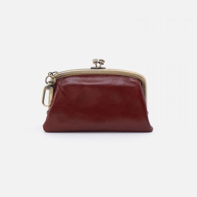 Hobo Women's Cheer Frame Pouch in Polished Leather - Henna | New Arrivals