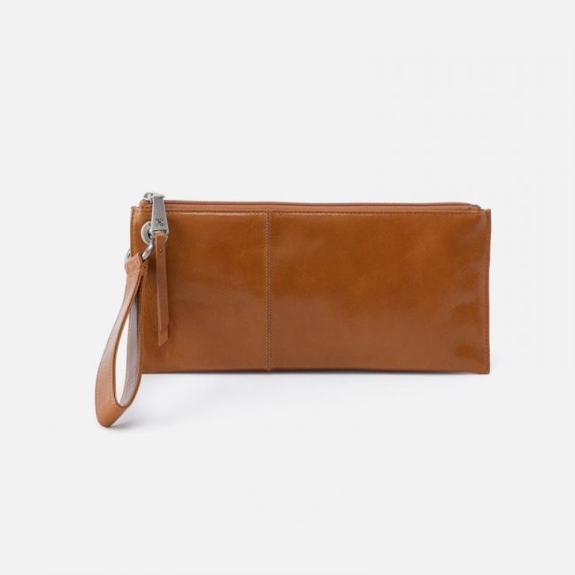 Hobo Women's Vida Wristlet in Polished Leather - Truffle | New Arrivals