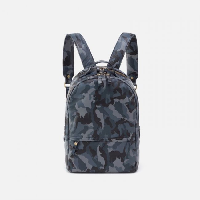 Hobo Women's Maddox Backpack in Silk Napa Leather - Blue Camo | New Arrivals