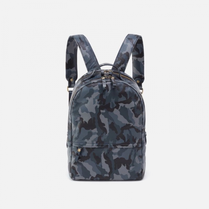 Hobo Women's Maddox Backpack in Silk Napa Leather - Blue Camo | New Arrivals
