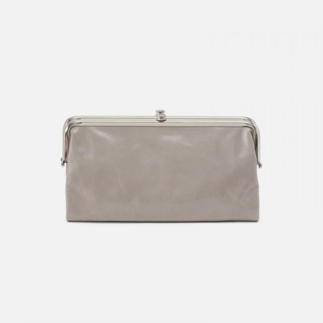 Hobo Women's Lauren Clutch-Wallet in Polished Leather - Driftwood | New Arrivals