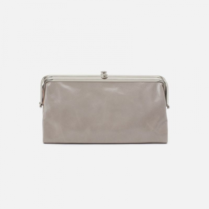 Hobo Women's Lauren Clutch-Wallet in Polished Leather - Driftwood | New Arrivals