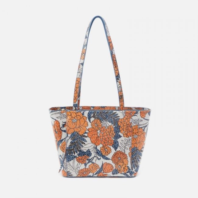 Hobo Women's Haven Tote in Printed Leather - Orange Blossom | New Arrivals