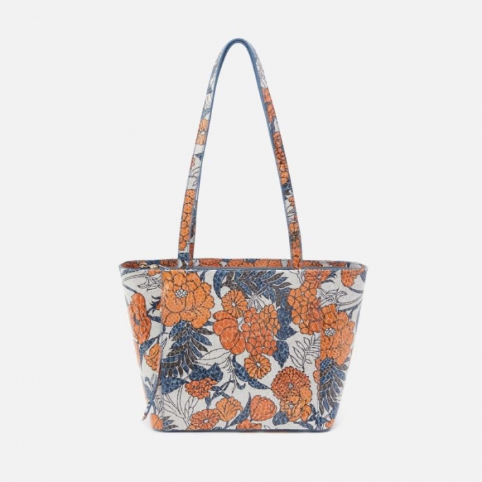 Hobo Women's Haven Tote in Printed Leather - Orange Blossom | New Arrivals