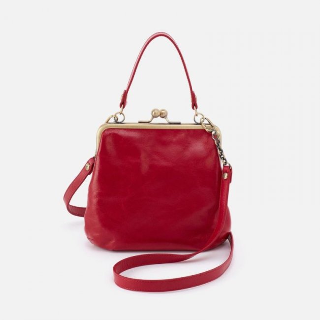 Hobo Women's Alba Crossbody in Polished Leather - Claret | New Arrivals