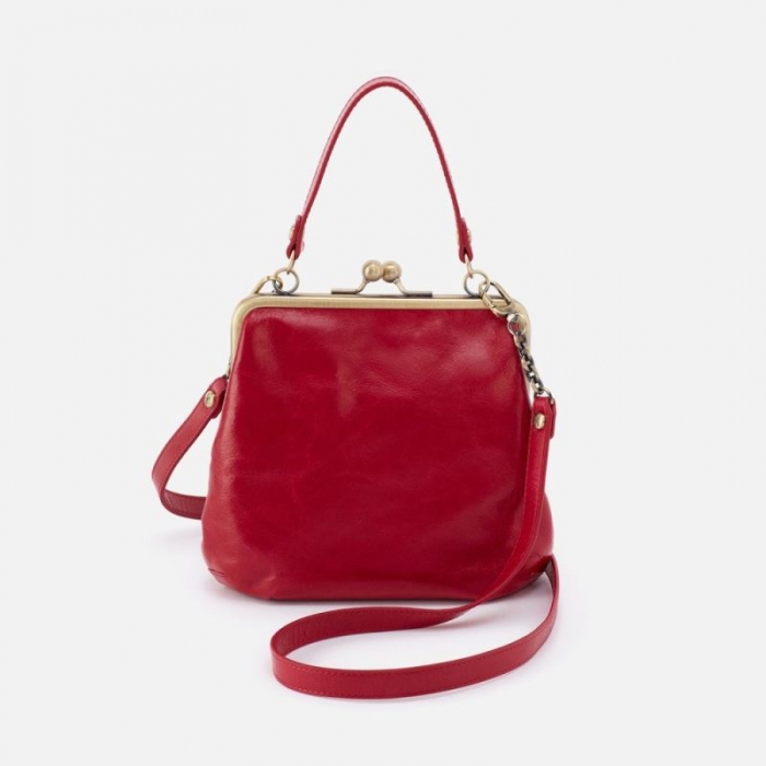 Hobo Women's Alba Crossbody in Polished Leather - Claret | New Arrivals
