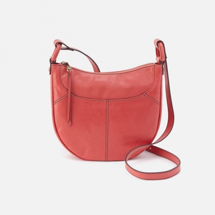 Hobo Women's Sheila Scoop Crossbody in Polished Leather - Cherry Blossom | New Arrivals