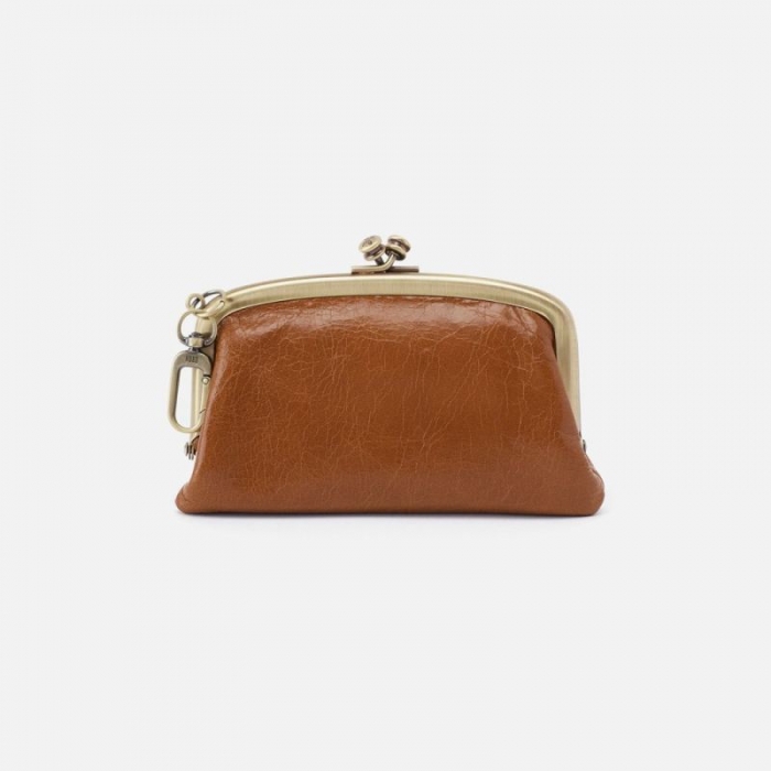 Hobo Women's Cheer Frame Pouch in Polished Leather - Truffle | New Arrivals