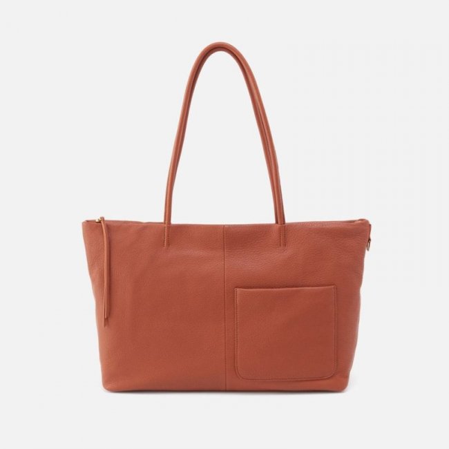 Hobo Women's Tripp East-West Tote in Pebbled Leather - Cognac | New Arrivals