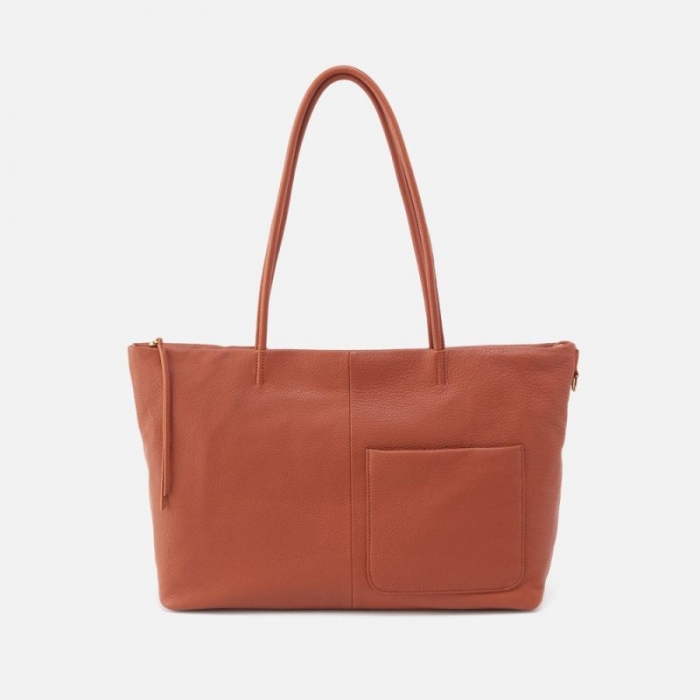Hobo Women's Tripp East-West Tote in Pebbled Leather - Cognac | New Arrivals