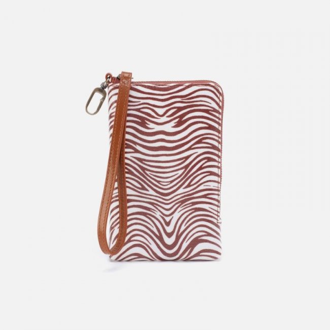 Hobo Women's Spark Wristlet in Coated Cotton Canvas - Ginger Zebra | New Arrivals