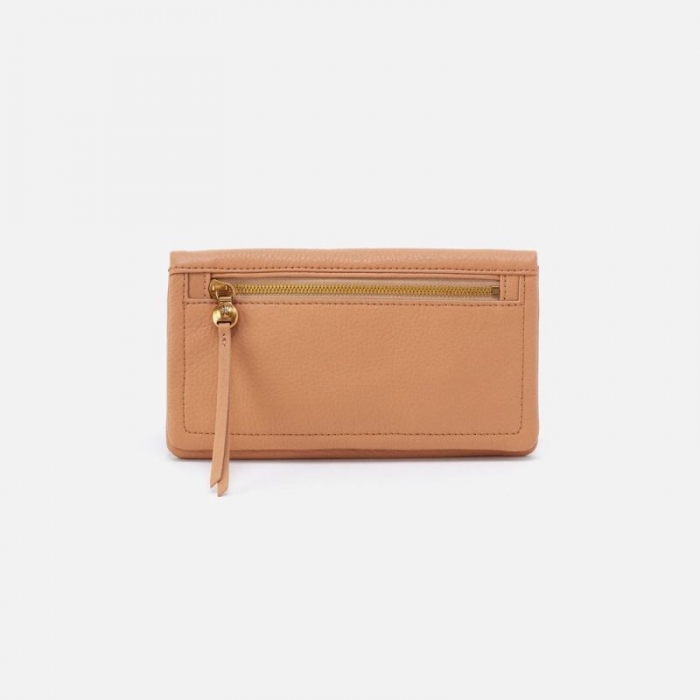 Hobo Women's Lumen Continental Wallet in Pebbled Leather - Sandstorm | New Arrivals