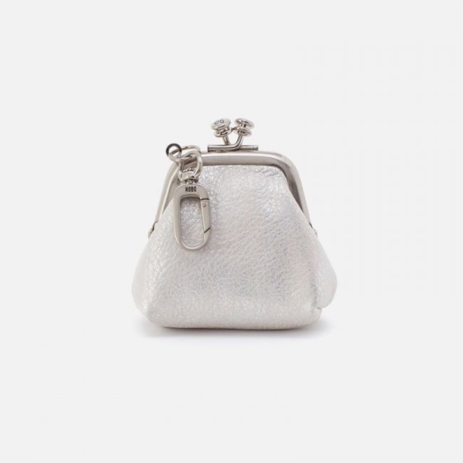 Hobo Women's Run Frame Pouch in Metallic Leather - Silver | New Arrivals
