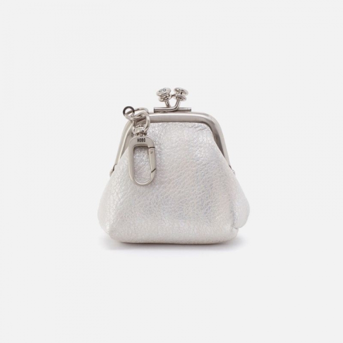 Hobo Women's Run Frame Pouch in Metallic Leather - Silver | New Arrivals