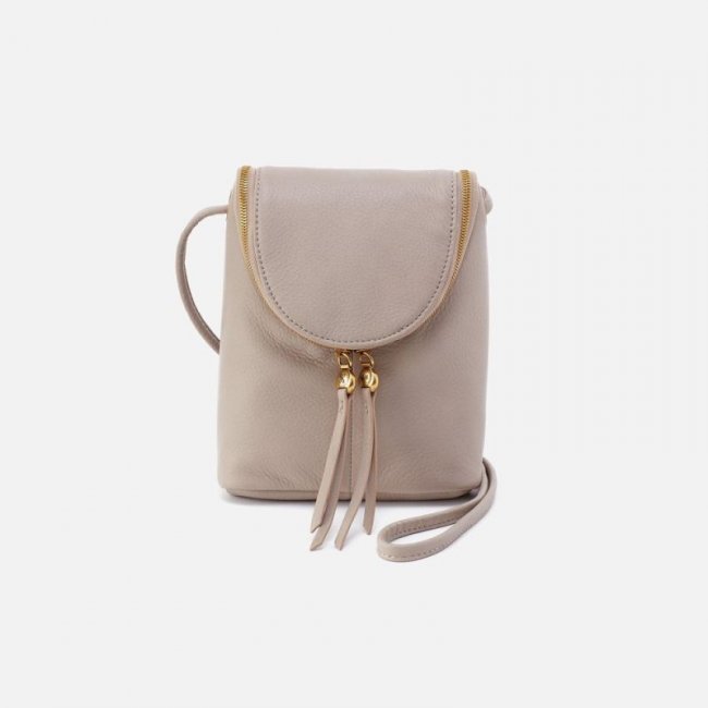 Hobo Women's Fern Crossbody in Pebbled Leather - Taupe | New Arrivals