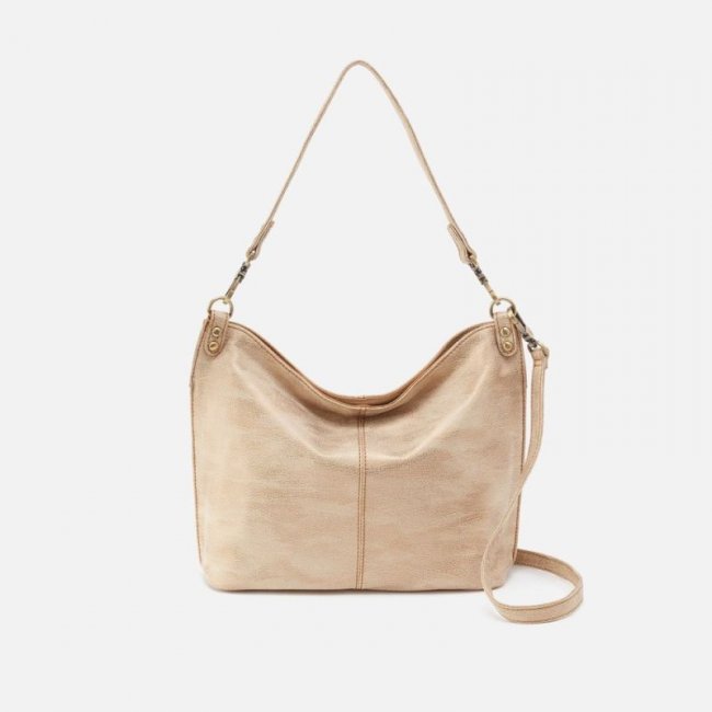 Hobo Women's Pier Shoulder Bag in Metallic Leather - Gold Leaf | New Arrivals