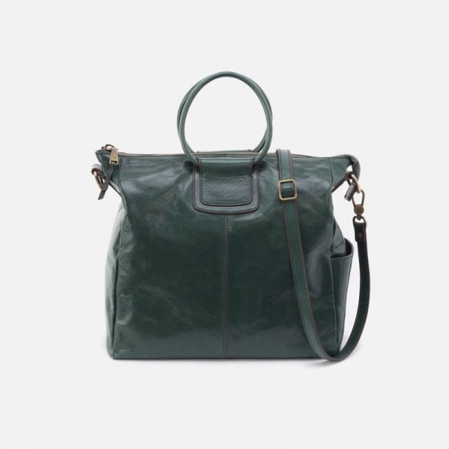 Hobo Women's Sheila Large Satchel in Polished Leather - Sage Leaf | New Arrivals
