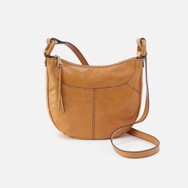 Hobo Women's Sheila Scoop Crossbody in Polished Leather - Natural | New Arrivals