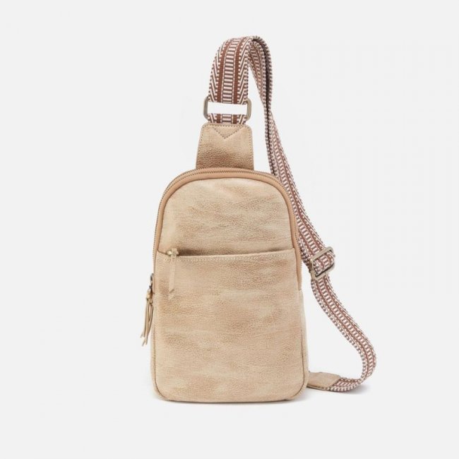 Hobo Women's Cass Sling in Metallic Leather - Gold Leaf | New Arrivals