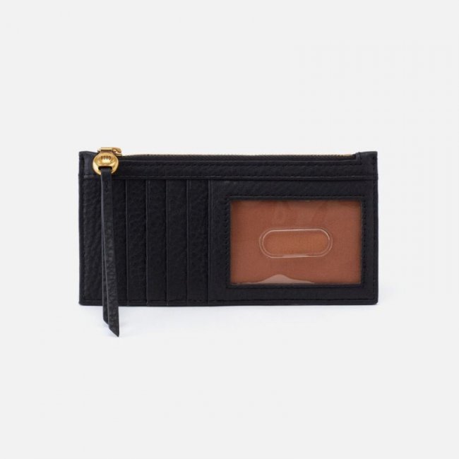 Hobo Women's Carte Card Case in Pebbled Leather - Black | New Arrivals