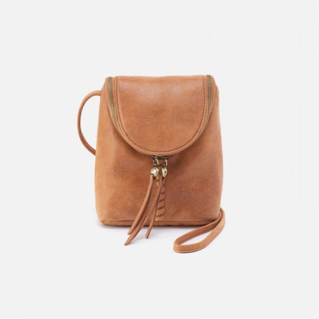 Hobo Women's Fern Crossbody in Buffed Leather - Whiskey | New Arrivals