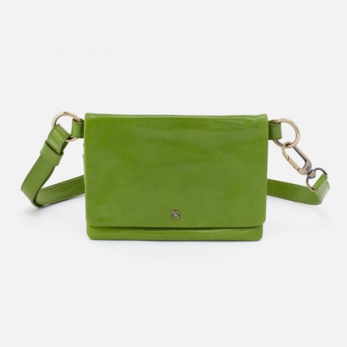 Hobo Women's Winn Belt Bag in Polished Leather - Garden Green | New Arrivals