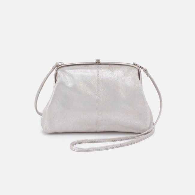 Hobo Women's Lana Crossbody in Metallic Leather - Silver | New Arrivals
